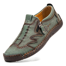 Lade das Bild in den Galerie-Viewer, draussenfeet handgefertigte lederschuhe 31402 grun
