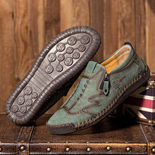 Lade das Bild in den Galerie-Viewer, draussenfeet handgefertigte lederschuhe 31402 grun
