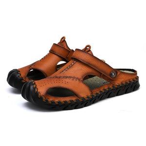 draussenfeet handgefertigte lederschuhe sandalen hausschuhe 131904 rotbraun