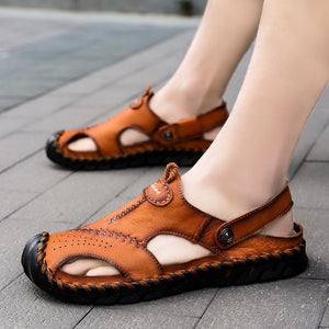 draussenfeet handgefertigte lederschuhe sandalen hausschuhe 131904 rotbraun