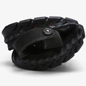draussenfeet handgefertigte lederschuhe sandalen hausschuhe 131904 schwarz