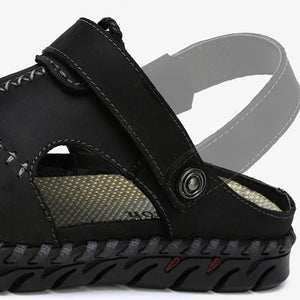 draussenfeet handgefertigte lederschuhe sandalen hausschuhe 131904 schwarz