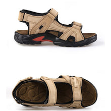 Lade das Bild in den Galerie-Viewer, draussenfeet handgefertigte lederschuhe sandalen hausschuhe 133968 beige
