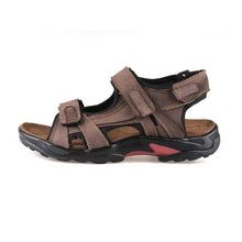 Lade das Bild in den Galerie-Viewer, draussenfeet handgefertigte lederschuhe sandalen hausschuhe 133968 dunkelbraun
