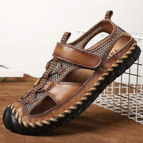 draussenfeet handgefertigte lederschuhe sandalen hausschuhe 148010 hellbraun
