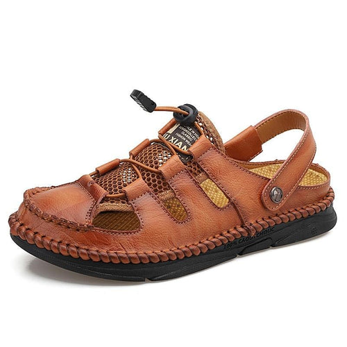 draussenfeet handgefertigte lederschuhe sandalen hausschuhe 31269 braun