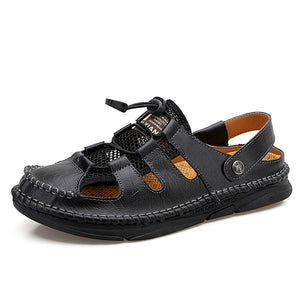 draussenfeet handgefertigte lederschuhe sandalen hausschuhe 31269 schwarz