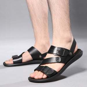 draussenfeet handgefertigte lederschuhe sandalen hausschuhe 31270 schwarz
