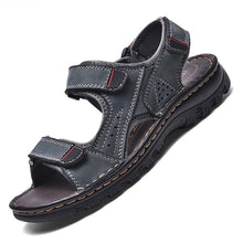 Lade das Bild in den Galerie-Viewer, draussenfeet handgefertigte lederschuhe sandalen hausschuhe 31307 blau
