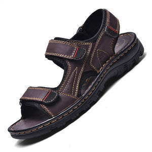 draussenfeet handgefertigte lederschuhe sandalen hausschuhe 31307 dunkelbraun