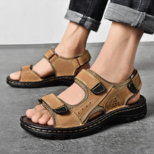 Lade das Bild in den Galerie-Viewer, draussenfeet handgefertigte lederschuhe sandalen hausschuhe 31307 khaki

