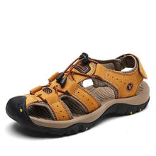 Lade das Bild in den Galerie-Viewer, draussenfeet handgefertigte lederschuhe sandalen hausschuhe 31309 gelb

