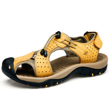 Lade das Bild in den Galerie-Viewer, draussenfeet handgefertigte lederschuhe sandalen hausschuhe 31333 gelb
