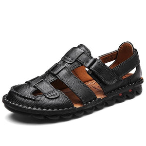 draussenfeet handgefertigte lederschuhe sandalen hausschuhe 31341 schwarz
