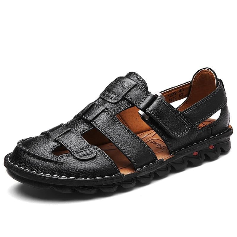 draussenfeet handgefertigte lederschuhe sandalen hausschuhe 31341 schwarz