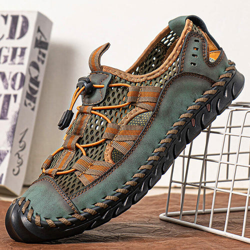 draussenfeet handgefertigte lederschuhe sandalen hausschuhe 31343 grun