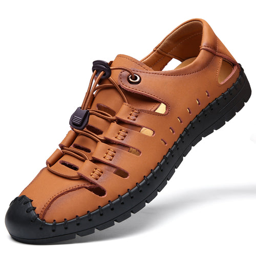draussenfeet handgefertigte lederschuhe sandalen hausschuhe 31349 braun