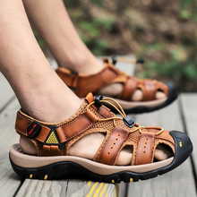 Lade das Bild in den Galerie-Viewer, draussenfeet handgefertigte lederschuhe sandalen hausschuhe 31362 hellbraun
