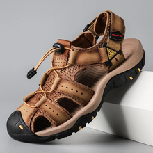 Lade das Bild in den Galerie-Viewer, draussenfeet handgefertigte lederschuhe sandalen hausschuhe 31362 khaki
