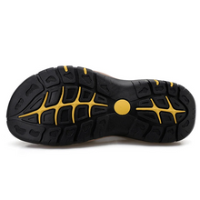 Lade das Bild in den Galerie-Viewer, draussenfeet handgefertigte lederschuhe sandalen hausschuhe 31362 khaki
