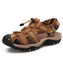 Lade das Bild in den Galerie-Viewer, draussenfeet handgefertigte lederschuhe sandalen hausschuhe 31362 khaki
