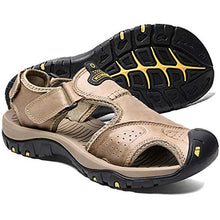 Lade das Bild in den Galerie-Viewer, draussenfeet handgefertigte lederschuhe sandalen hausschuhe 31406 khaki
