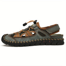 Lade das Bild in den Galerie-Viewer, draussenfeet handgefertigte lederschuhe sandalen hausschuhe 31438 grun
