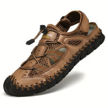 Lade das Bild in den Galerie-Viewer, draussenfeet handgefertigte lederschuhe sandalen hausschuhe 31438 khaki
