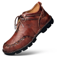 Lade das Bild in den Galerie-Viewer, draussenfeet handgemachte lederschuhe stiefel 136924 rotbraun
