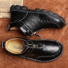 Lade das Bild in den Galerie-Viewer, draussenfeet handgemachte lederschuhe stiefel 136924 schwarz
