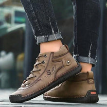Lade das Bild in den Galerie-Viewer, draussenfeet handgemachte lederschuhe stiefel 137500 dunkels khaki
