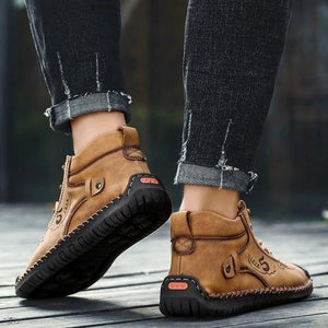 draussenfeet handgemachte lederschuhe stiefel 137500 goldbraun