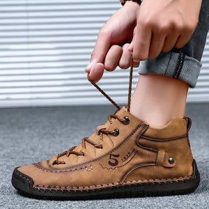 draussenfeet handgemachte lederschuhe stiefel 137500 goldbraun