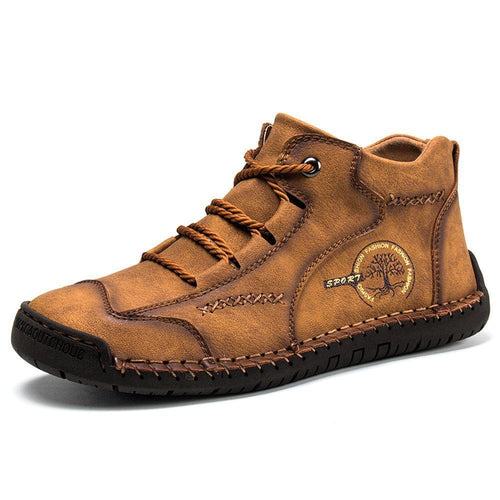 draussenfeet handgemachte lederschuhe stiefel 140077 gelb