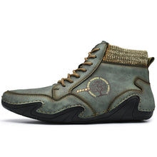 Lade das Bild in den Galerie-Viewer, draussenfeet handgemachte lederschuhe stiefel 31155 grun
