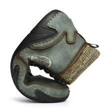 Lade das Bild in den Galerie-Viewer, draussenfeet handgemachte lederschuhe stiefel 31155 grun
