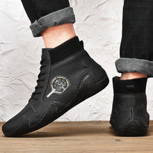 Lade das Bild in den Galerie-Viewer, draussenfeet handgemachte lederschuhe stiefel 31155 schwarz
