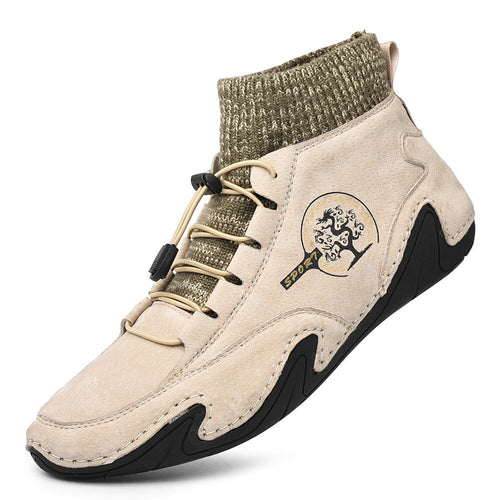 draussenfeet handgemachte lederschuhe stiefel 31156 beige