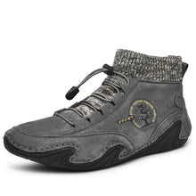 Lade das Bild in den Galerie-Viewer, draussenfeet handgemachte lederschuhe stiefel 31156 grau
