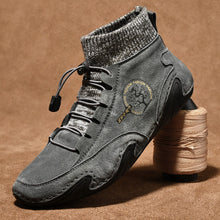 Lade das Bild in den Galerie-Viewer, draussenfeet handgemachte lederschuhe stiefel 31156 grau

