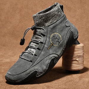 draussenfeet handgemachte lederschuhe stiefel 31156 grau