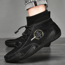 Lade das Bild in den Galerie-Viewer, draussenfeet handgemachte lederschuhe stiefel 31156 schwarz
