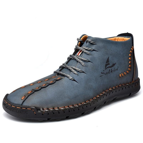 draussenfeet handgemachte lederschuhe stiefel 31171 blau
