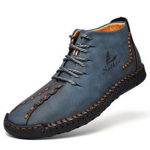 Lade das Bild in den Galerie-Viewer, draussenfeet handgemachte lederschuhe stiefel 31171 blau
