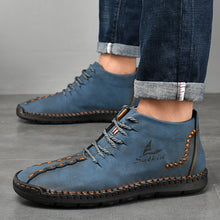 Lade das Bild in den Galerie-Viewer, draussenfeet handgemachte lederschuhe stiefel 31171 blau
