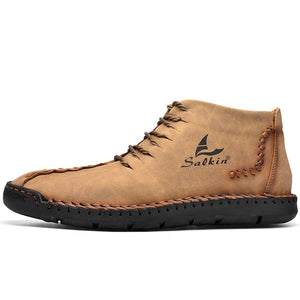 draussenfeet handgemachte lederschuhe stiefel 31171 khaki