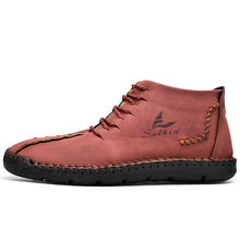 Lade das Bild in den Galerie-Viewer, draussenfeet handgemachte lederschuhe stiefel 31171 rot
