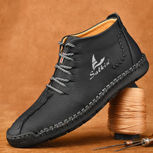 Lade das Bild in den Galerie-Viewer, draussenfeet handgemachte lederschuhe stiefel 31171 schwarz
