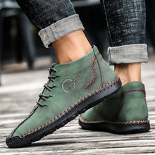 Lade das Bild in den Galerie-Viewer, draussenfeet handgemachte lederschuhe stiefel 31174 grun
