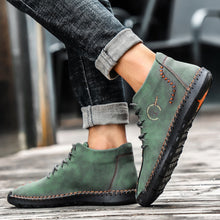 Lade das Bild in den Galerie-Viewer, draussenfeet handgemachte lederschuhe stiefel 31174 grun
